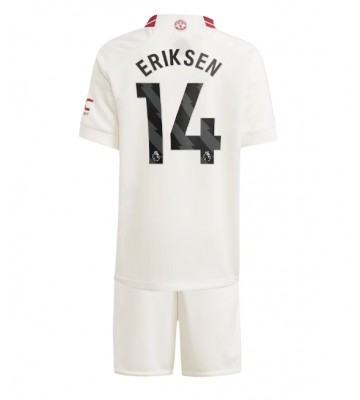 Manchester United Christian Eriksen #14 Tredje Kläder Barn 2023-24 Kortärmad (+ Korta byxor)